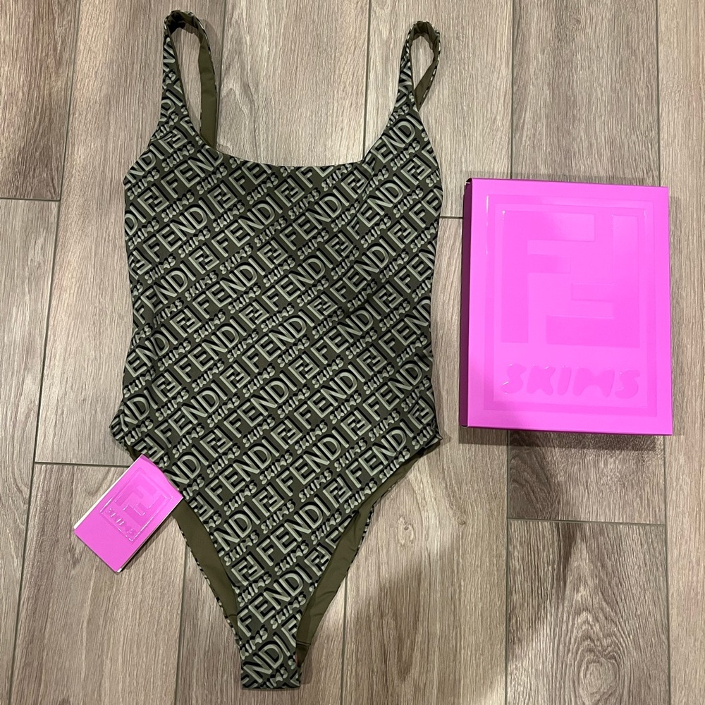 Reversible fendi/skims swimsuit / bodysuit